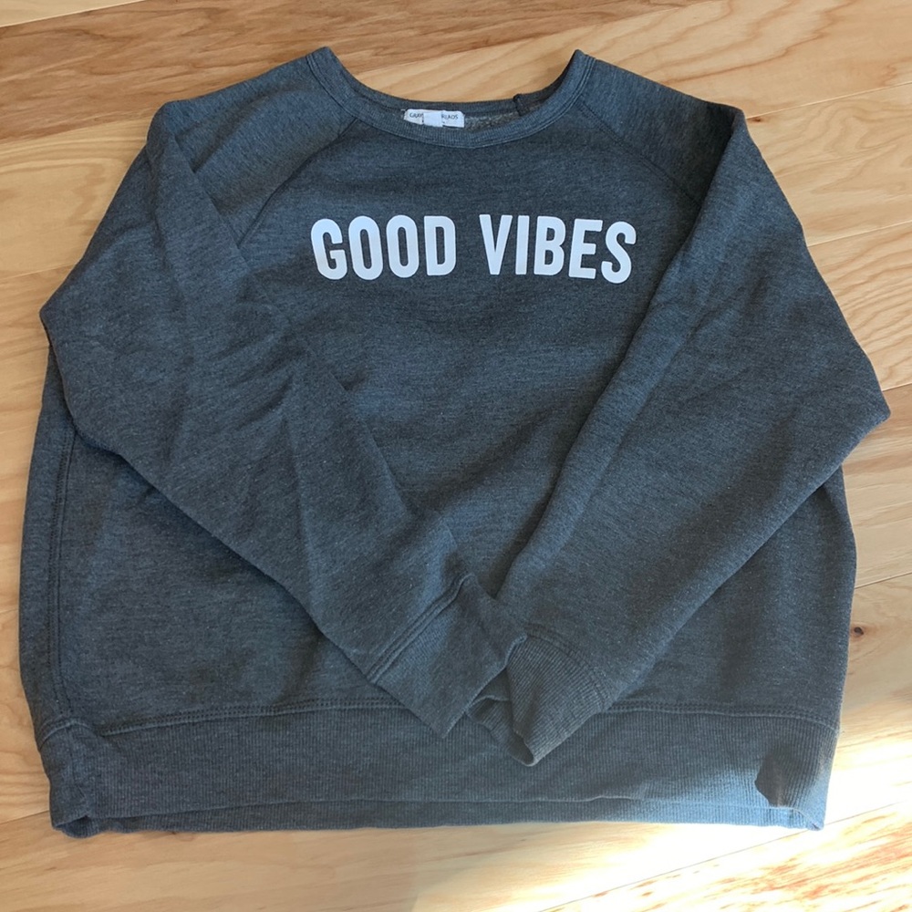 Good Vibes Gray Sweater